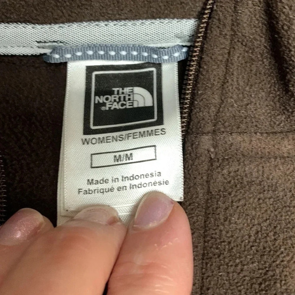 The North Face dark brown size medium pullover jacket 1/4 zip - Picture 7 of 8